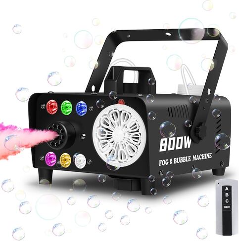 Fog Bubble Machine 800W 2-in-1 Bubble Fog with RGB Lights & Remote Control, Smoke Bubble Maker, Halloween Bubble Fog Machine for Parties,Birthdays, Stage Effects, Indoor Outdoor Events | Halloween Bubble Fog Machine for Parties,Birthdays, Stage Effects, I in Saudi Arabia