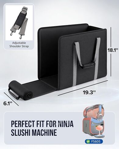 BS-VOG Enlarged Fit Carrying Bag for Ninja SLUSHi Max XXL (FS605), Portable Travel Tote with Thickened Bottom Padding, Waterproof Storage Bag for Ninja Slushie Machine Accessories, Camping Party RV in Saudi Arabia