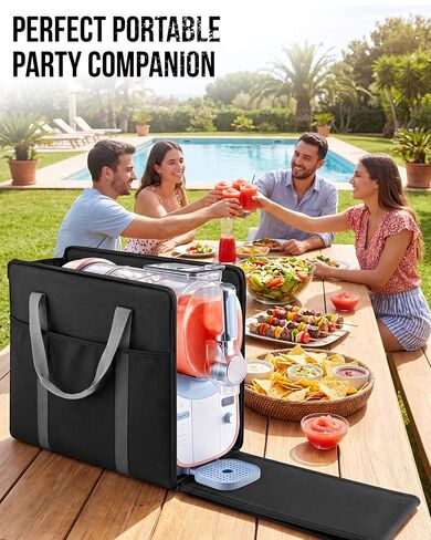 BS-VOG Enlarged Fit Carrying Bag for Ninja SLUSHi Max XXL (FS605), Portable Travel Tote with Thickened Bottom Padding, Waterproof Storage Bag for Ninja Slushie Machine Accessories, Camping Party RV in Saudi Arabia