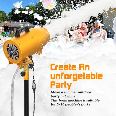 Foam Machine for Foam Party, 3–5m Spray Distance Foam Cannon, Iron Barrel Body, Waterproof Control Box, Water Pump, 4-Position Adjustable Tripod Stand, AC110V Outdoor Foam Maker in Saudi Arabia