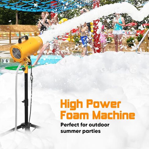 Foam Machine for Foam Party, 3–5m Spray Distance Foam Cannon, Iron Barrel Body, Waterproof Control Box, Water Pump, 4-Position Adjustable Tripod Stand, AC110V Outdoor Foam Maker in Saudi Arabia