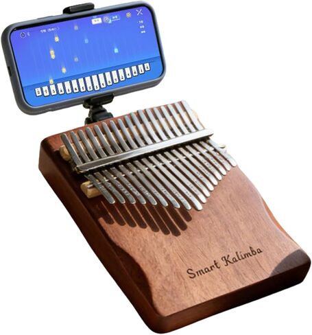 Smart Kalimba 17-Key Thumb Piano with App-Guided Learning Solid Wood Body Built-In Phone Holder in Kuwait