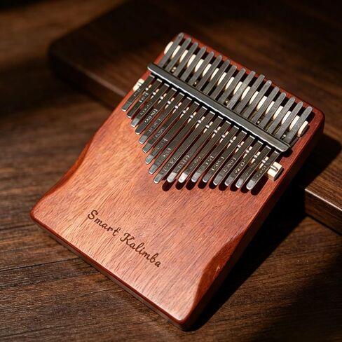 Smart Kalimba 17-Key Thumb Piano with App-Guided Learning Solid Wood Body Built-In Phone Holder in Kuwait