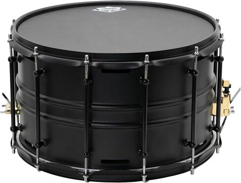 Black Steel Giant Cannon Series 1408 Low-Frequency Bass Drum, Zinc Alloy Drum Shell, 12 Lugs with Triple Row Vent Holes, Includes Infinite-Speed Key-Black Steel in Kuwait
