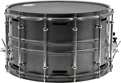 JBK Metal Silver Giant Cannon 1408 Low-Frequency Bass Drum Zinc Alloy Drum Shell 12 Ears 2 Rows of Vent Holes Includes Stepless Speed Key-Metal Silver in Kuwait
