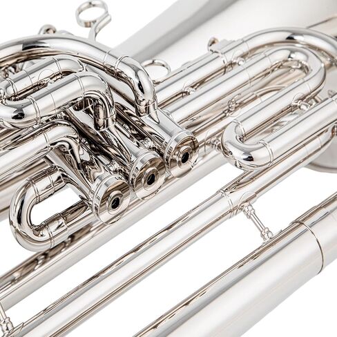 JMB-170N Marching Baritone in Bb, Nickel Plated Brass Instrument for High School Beginners and Intermediate Students in Kuwait