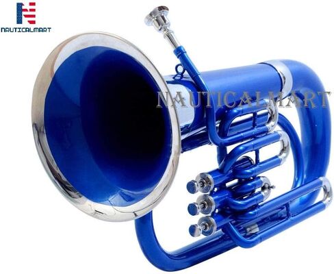 Brass Bb Euphonium 3 Valve - Blue Shade Musical Instrument in Kuwait