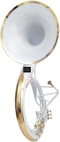 Brass Bb 22" Valve Sousaphone Mouth Piece with Carry Bag Handmade Musical Instrument Gift (White) in Kuwait