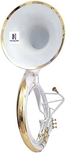 Brass Sousaphone Bb Big Bell Tubas | White Brass Includes Carry Bag & Mouthpiece | Handmade Musical Instrument Gift For Marching Bands in Kuwait