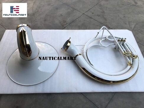 Brass Sousaphone Bb Big Bell Tubas | White Brass Includes Carry Bag & Mouthpiece | Handmade Musical Instrument Gift For Marching Bands in Kuwait