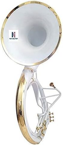 Brass Sousaphone Bb Big Bell Tubas | White Brass Includes Carry Bag & Mouthpiece | Handmade Musical Instrument Gift For Marching Bands in Kuwait