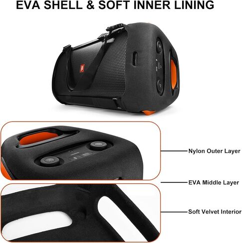 حقيبة حمل EVA للسفر متوافقة مع JBL PartyBox 110، غطاء واقٍ لحامل سماعات محمول خارجي مع حزام كتف مزدوج in Kuwait