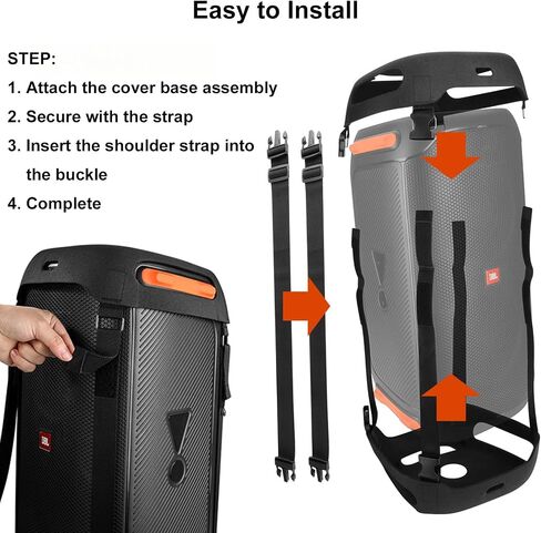 حقيبة حمل EVA للسفر متوافقة مع JBL PartyBox 110، غطاء واقٍ لحامل سماعات محمول خارجي مع حزام كتف مزدوج in Kuwait