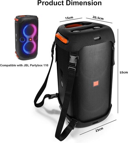 حقيبة حمل EVA للسفر متوافقة مع JBL PartyBox 110، غطاء واقٍ لحامل سماعات محمول خارجي مع حزام كتف مزدوج in Kuwait
