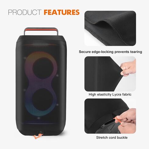 غطاء غبار PartyBox 120، حافظة واقية متوافقة مع مكبر الصوت المحمول JBL PartyBox 120، حافظة تخزين قابلة للتمدد للسفر لملحقات مكبرات الصوت الخارجية in Kuwait