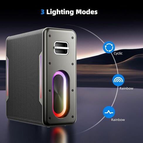 Karaoke Machine with 2 Wireless Microphones Portable Bluetooth Karaoke Machine for Adults Kids Autotune DSP Chip Karaoke Speaker with LED Lights Supports TWS TF Card USB AUX in in Kuwait