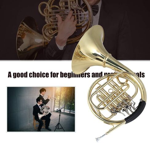 Detachable Brass Split Type Round Horn, Beautiful Appearance, Large Bell Mouth, Legato Break Play, for Beginners in Kuwait