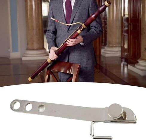 Bassoon Balance Beam, Adjustable Bassoon Strap Balance Bar, Silver Plated Metal Balancing Tool for Stable Playing, Lightweight and Sturdy with Easy Installation for in Kuwait