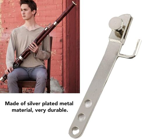 Bassoon Balance Beam, Adjustable Bassoon Strap Balance Bar, Silver Plated Metal Balancing Tool for Stable Playing, Lightweight and Sturdy with Easy Installation for in Kuwait