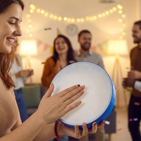 Nydotd 5 Pieces Hand Drum Set, Wooden Frame Drum Percussion Instruments with Drum Beatters 12 Inch 10 Inch 8 Inch 6 Inch 4 Inch Multicolor for Leisure Festive Musical Performances Home Party Supplies in Kuwait