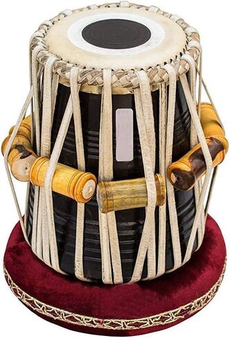 Professional Dayan Tabla in Black Sheesham Wood – Handcrafted, Concert Quality, Tuned to C Sharp (PDI-CHH) – Rich Sound, Perfect for Classical Performances & Practice in Kuwait