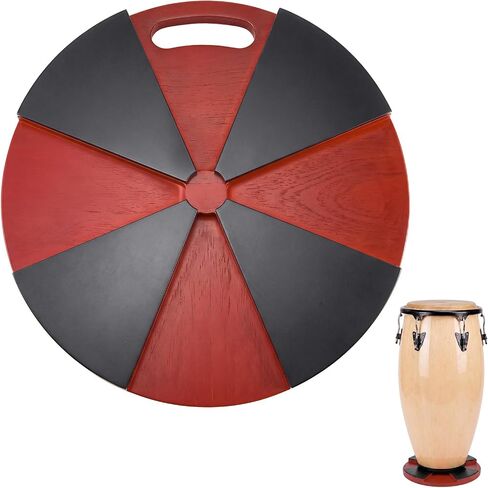 Fumete 13 x 13 Inches Conga Sound Platforms Percussion with Non-slip Rubber Feet Sound Enhancement for Stage Performances Recording Studio Rehearsals Home Practice Red in Kuwait