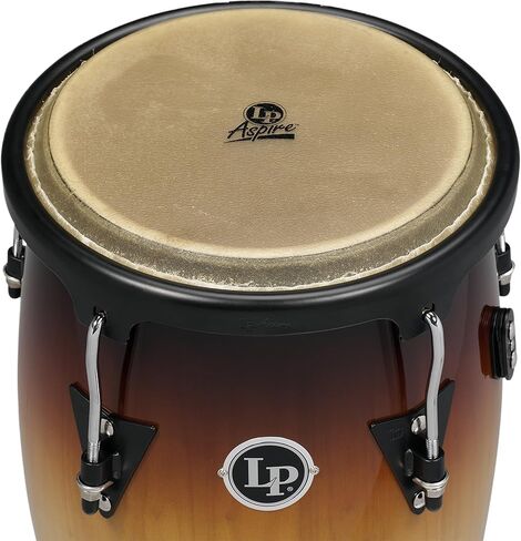 Latin Percussion LP Aspire Wood Congas 11" & 12" Set with Double Stand - Vintage Sunburst/Black in Kuwait
