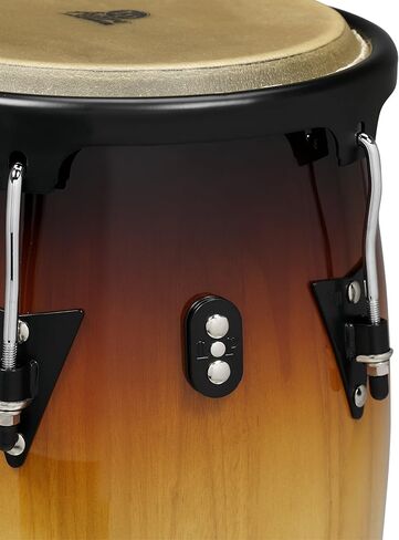 Latin Percussion LP Aspire Wood Congas 11" & 12" Set with Double Stand - Vintage Sunburst/Black in Kuwait