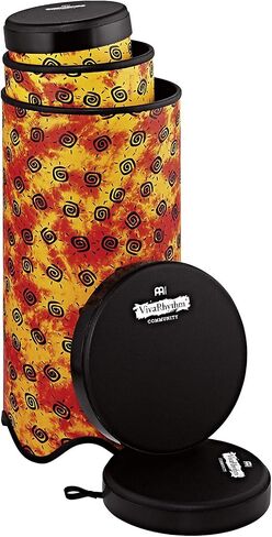 3-Piece Conga Drum Set with Removable Pop Off Napa Heads, VivaRhythm Series - NOT MADE IN CHINA - Stackable Design and Non-Slip Rubber Bottom, 2-YEAR WARRANTY in Kuwait