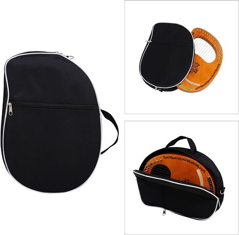 Waterproof Padded Lyre Storage Bag Case for 7/10/16 Strings Lyre Harp with Pocket Designs for Musical Instrument Carry in Kuwait