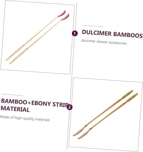 VICASKY قطعتان من الخيزران Yangqin Yangqin Hammer Dulcimer Mallet Yangqin Jean Ebony Head لملحقات Yangqin Dulcimer جينز مطاط متين من الخيزران Yueqin Ebony Bar in Kuwait