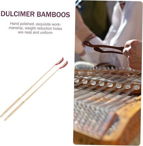 VICASKY قطعتان من الخيزران Yangqin Yangqin Hammer Dulcimer Mallet Yangqin Jean Ebony Head لملحقات Yangqin Dulcimer جينز مطاط متين من الخيزران Yueqin Ebony Bar in Kuwait