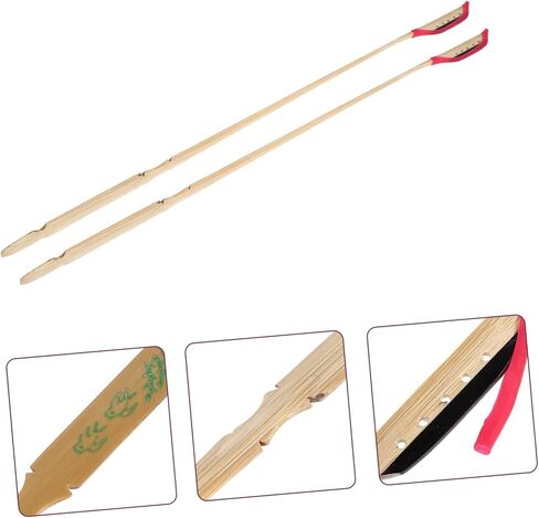 VICASKY قطعتان من الخيزران Yangqin Yangqin Hammer Dulcimer Mallet Yangqin Jean Ebony Head لملحقات Yangqin Dulcimer جينز مطاط متين من الخيزران Yueqin Ebony Bar in Kuwait
