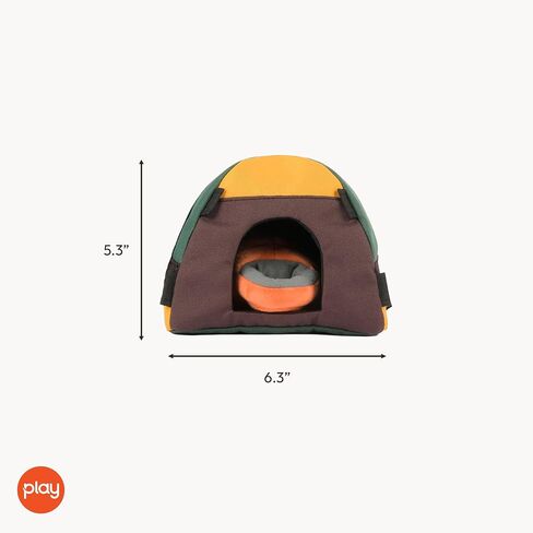 P.L.A.Y. Cute Plush Dog Toys - Camping, Outdoor Themed Durable Squeaker Chew Toy, Great for Puppies & Small, Medium, Large Dogs - Machine Washable, Recycled Materials (Camp Corbin Trailblazing Tent) in Kuwait