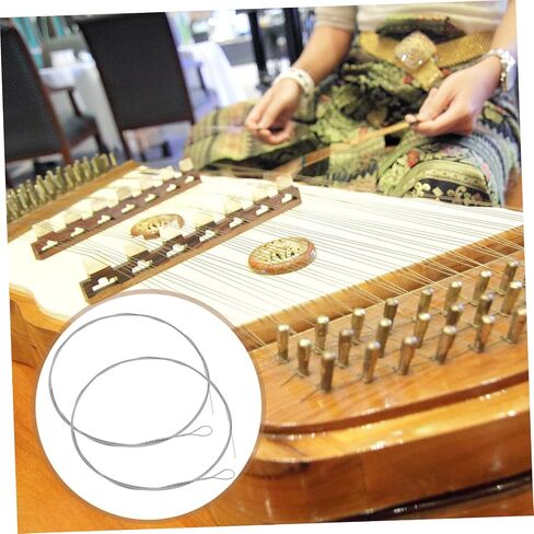 2pcs Dulcimer Strings Replacement Parts for Hammered Dulcimer Instruments Steel String Accessories for Musicians and Beginners and Easy to Use in Kuwait