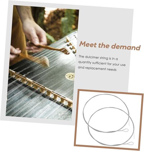 2pcs Dulcimer Strings Replacement Parts for Hammered Dulcimer Instruments Steel String Accessories for Musicians and Beginners and Easy to Use in Kuwait