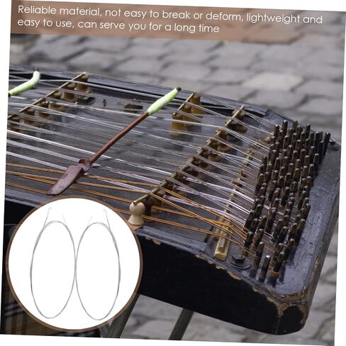 2pcs Dulcimer Strings Replacement Parts for Hammered Dulcimer Instruments Steel String Accessories for Musicians and Beginners and Easy to Use in Kuwait