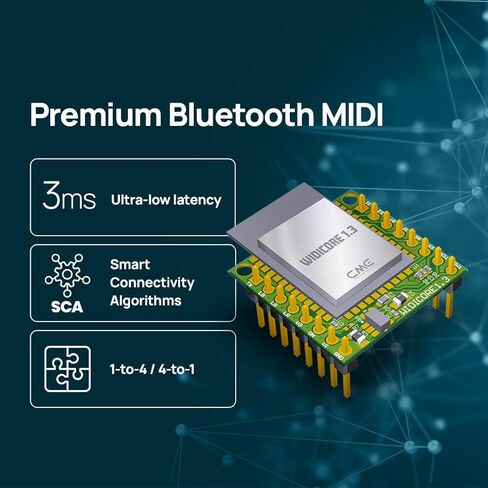 CME WIDI Core Bluetooth MIDI (BLE) Upgrade Module | For CME H4MIDI WC, U4MIDI WC & MIDI Thru5 WC, Preconfigured for Seamless Installation, Ultra-Low 3ms Latency in Kuwait