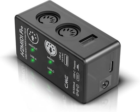 CME H2MIDI Pro واجهة USB المضيفة MIDI المدمجة | جهاز توجيه، مرشح، مخطط، معالج 32 بت، وضع الطاقة المزدوج، حجم صغير، لعازفي الجيتار والمنتج in Kuwait