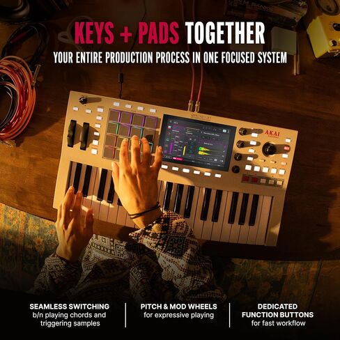 Akai Professional MPC Key 37 G2 Next-Gen Standalone Production Keyboard | Synthesizer for Producers, For Sampling & Sequencing, With USB-C, 37 Keys, 16 MPC Pads, 8-core Processor, 4GB RAM in Kuwait