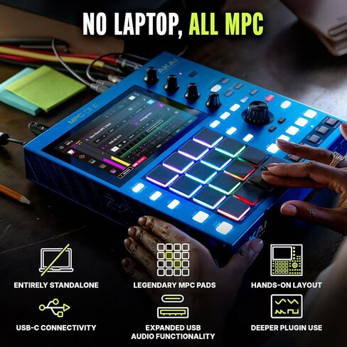 Akai Professional MPC One G2 Next-Generation Standalone Production Center | For Beatmakers & Producers, For Sampling, Sequencing & Song Creation, With USB-C, 16 MPC Pads, 8-core Processor, 4GB RAM in Kuwait