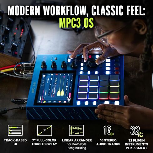 Akai Professional MPC One G2 Next-Generation Standalone Production Center | For Beatmakers & Producers, For Sampling, Sequencing & Song Creation, With USB-C, 16 MPC Pads, 8-core Processor, 4GB RAM in Kuwait