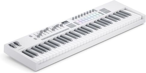 Novation Launchkey 61 MK4 White - 61 مفتاح شبه مرجح، وحدة تحكم لوحة المفاتيح MIDI - تكامل DAW. الأوتار والموازين، وسادات الطبول، وARP، وبرامج إنشاء الموسيقى in Kuwait
