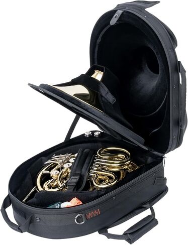 Protec Screw Bell French Horn Case PRO PAC with Mute Storage Compartment, Black, Model PB326 in Kuwait