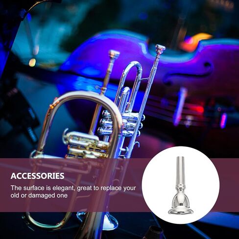 BESTOYARD Silver Plated Copper Euphonium Mouthpiece, Portable Euphonium Part Beautiful Appearance and Sturdy Design, for Concerts and Birthday Parties in Kuwait