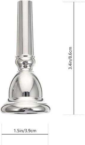 SHINEOFI Sturdy Not Easy to Deform Euphonium Mouthpiece Replacement Made of Copper with Silver Plated Elegant Surface for Outdoor Dinners and Birthday Parties in Kuwait