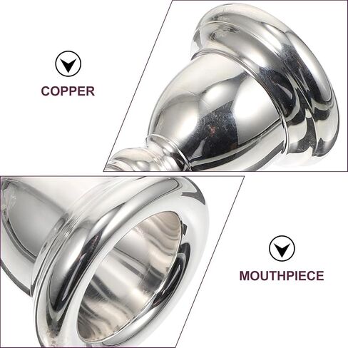 SHINEOFI Sturdy Not Easy to Deform Euphonium Mouthpiece Replacement Made of Copper with Silver Plated Elegant Surface for Outdoor Dinners and Birthday Parties in Kuwait