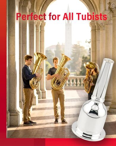 قطعة الفم Libretto 4L Tuba، مع نحاس مطلي بالفضة 2 ميكرومتر، في كوب عميق على شكل قمع للاعبين المتقدمين، ومعبأة بختم مفرغ. in Kuwait