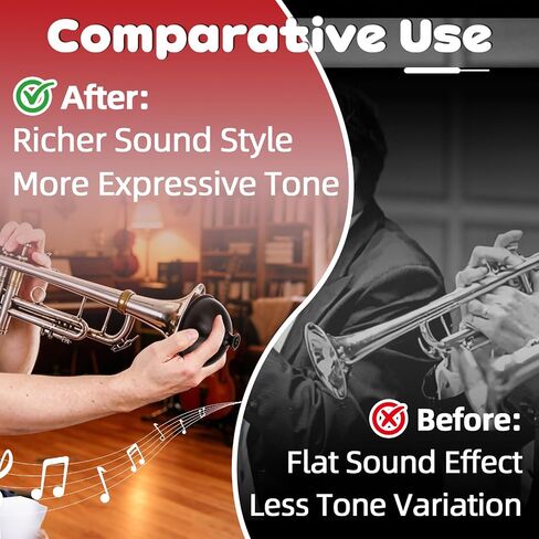 Trumpet Plunger Mute Replacement Compatible with Mutec MHT160, Wah-Wah Sound Rubber Plunger Mute for Bb & C Trumpet and Most Trombone, Lightweight Handheld Plunger Mute Trumpet Accessory in Kuwait