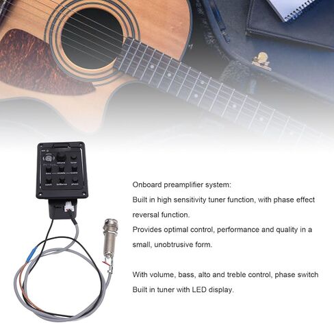 معادل جيتار صوتي Preamp EQ من WALFRONT مع شاشة LED، ومضخم وموالف على اللوحة لـ Presys Plus، أداة جيتار للتحكم في مستوى الصوت in Kuwait